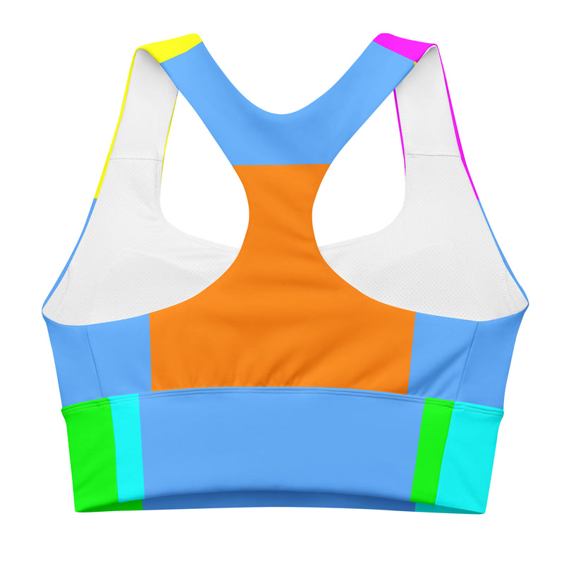 Longline sports bra Multicolor Block - SAVANNAHWOOD