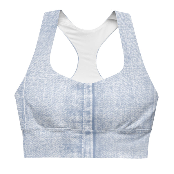 Longline sports bra Denim Blue - SAVANNAHWOOD