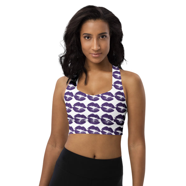 Longline sports bra Purple Kisses - SAVANNAHWOOD