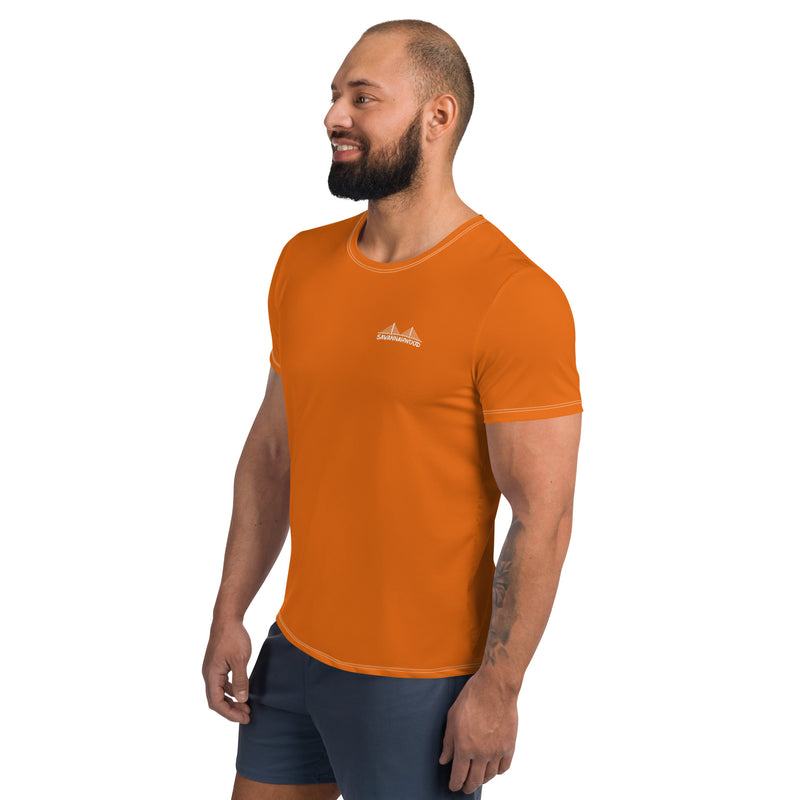 All-Over Print Men's Athletic T-shirt Mango - SAVANNAHWOOD