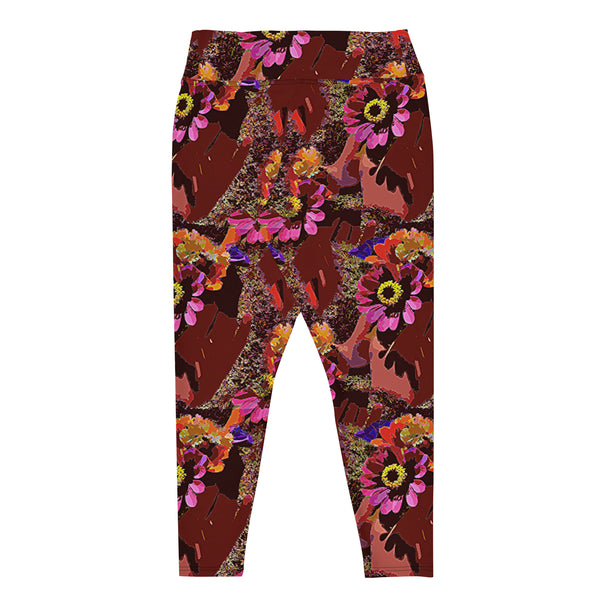 Plus Size Leggings Handful of Flowers - SAVANNAHWOOD