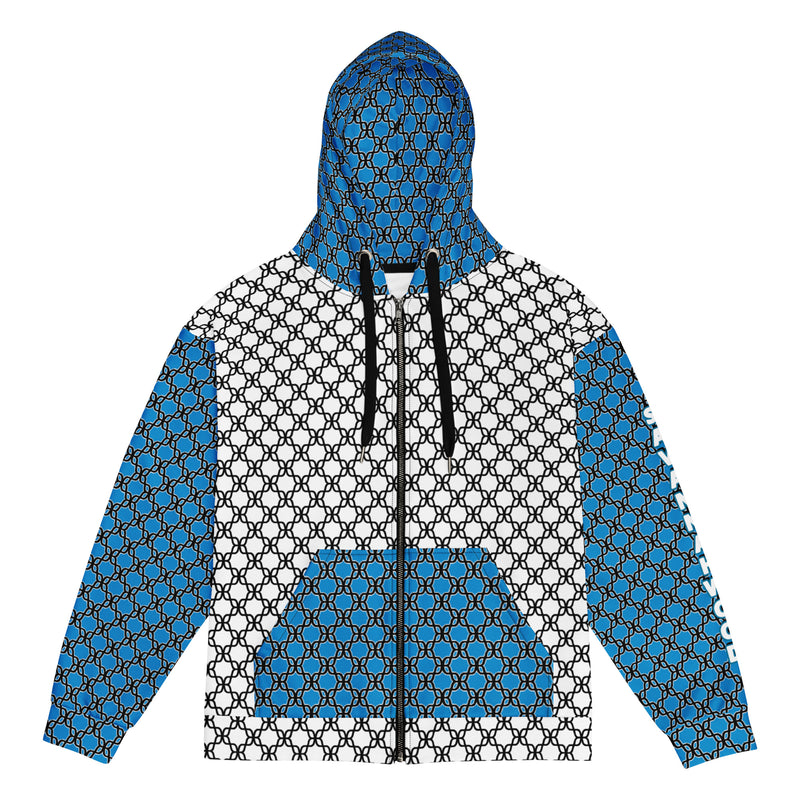 Unisex zip hoodie Aqua Chain - SAVANNAHWOOD