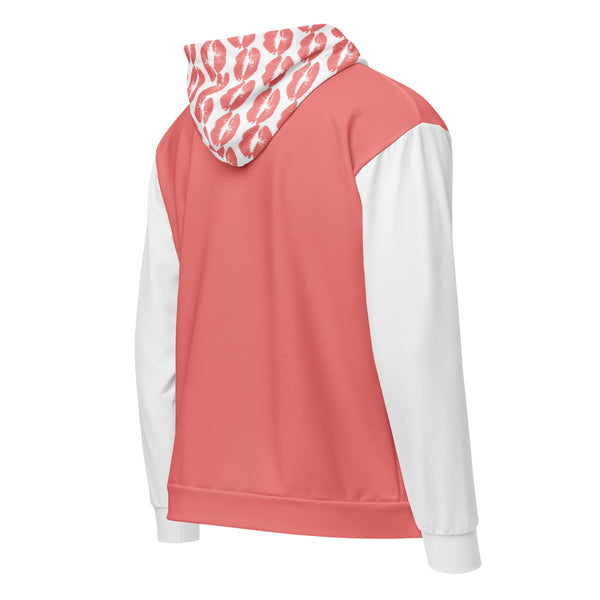 Unisex zip hoodie Pink Kisses - SAVANNAHWOOD