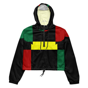 Women’s cropped windbreaker Black History - SAVANNAHWOOD