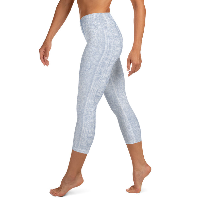 Yoga Capri Leggings Denim Blue - SAVANNAHWOOD