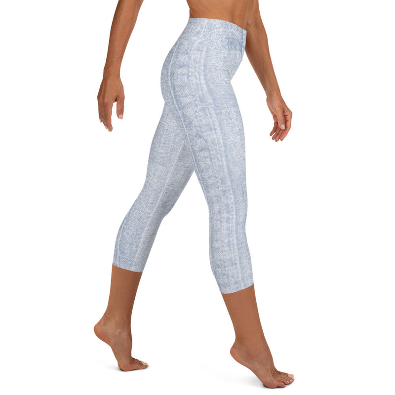 Yoga Capri Leggings Denim Blue - SAVANNAHWOOD