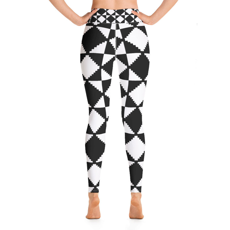 Yoga Leggings- Abstract Tile - SAVANNAHWOOD