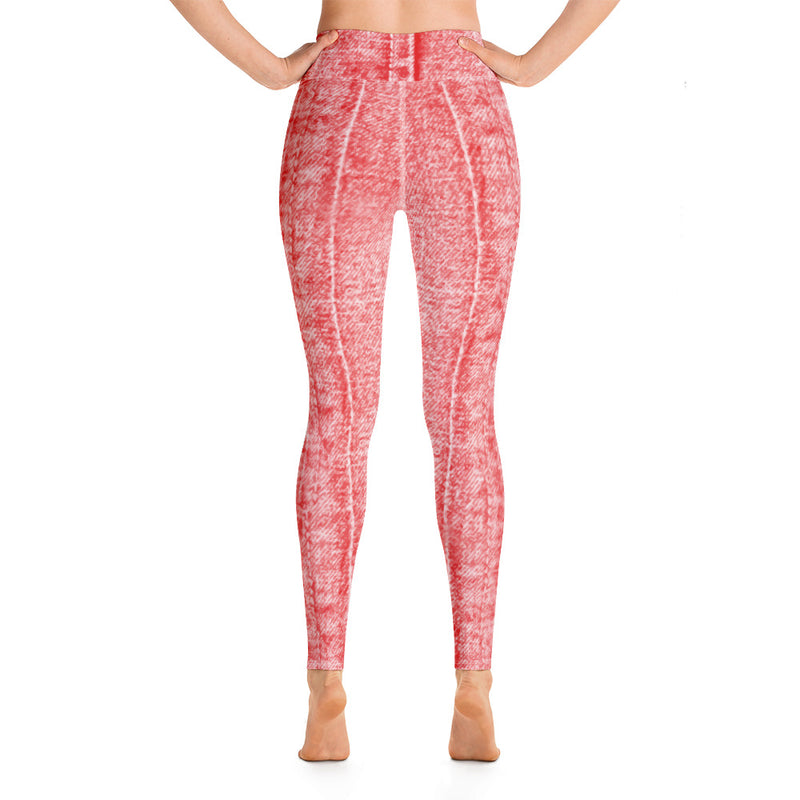 Yoga Leggings Denim Red - SAVANNAHWOOD