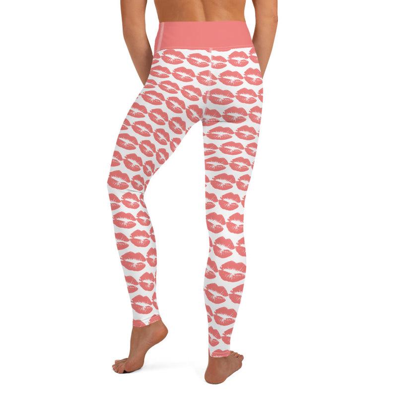 Yoga Leggings Pink Kisses - SAVANNAHWOOD