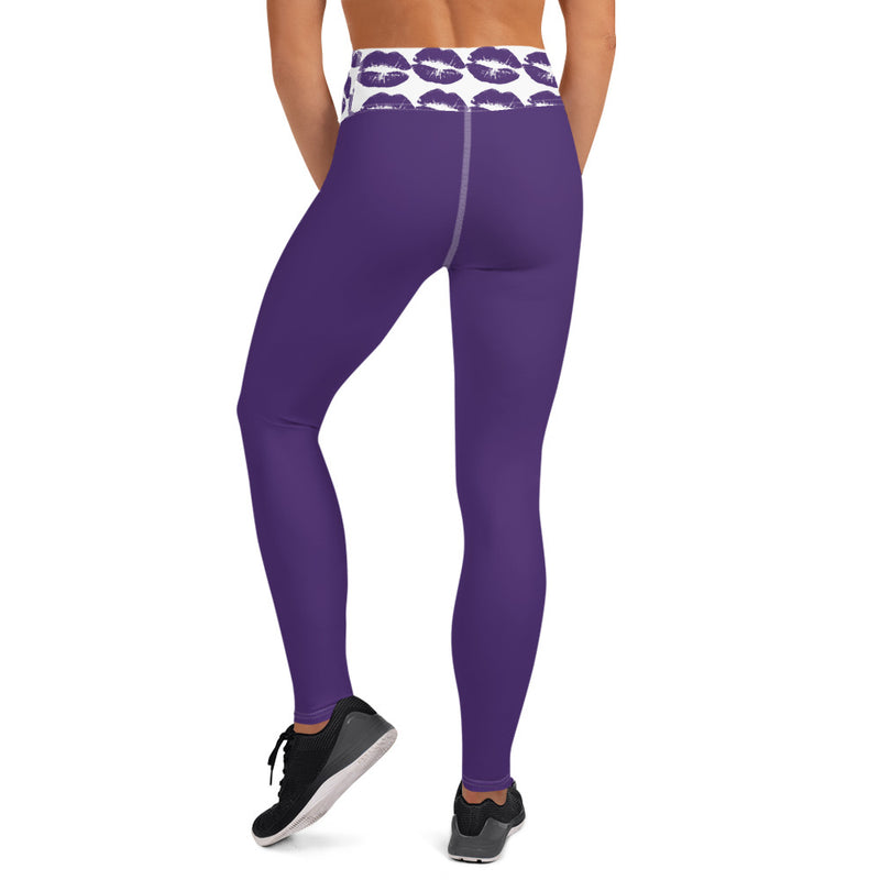 Yoga Leggings Purple Kisses - SAVANNAHWOOD