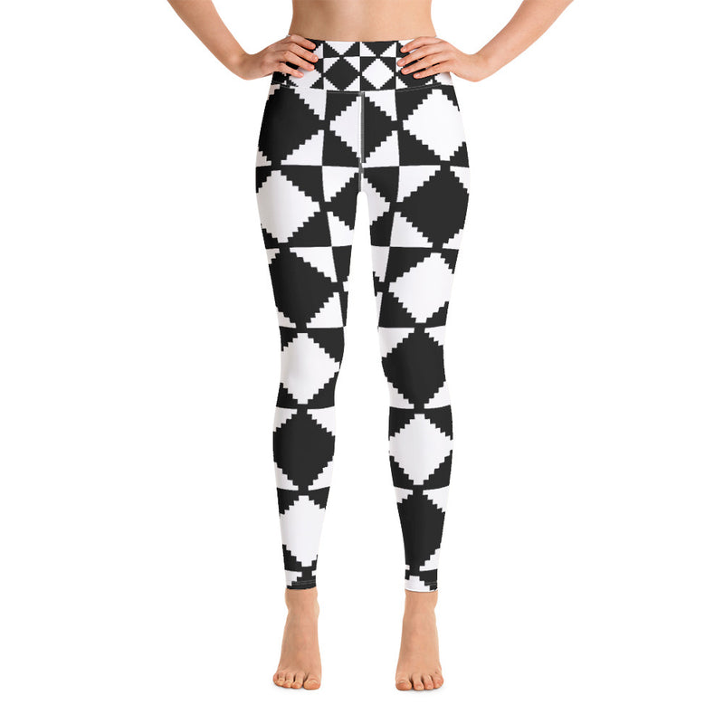 Yoga Leggings- Abstract Tile - SAVANNAHWOOD