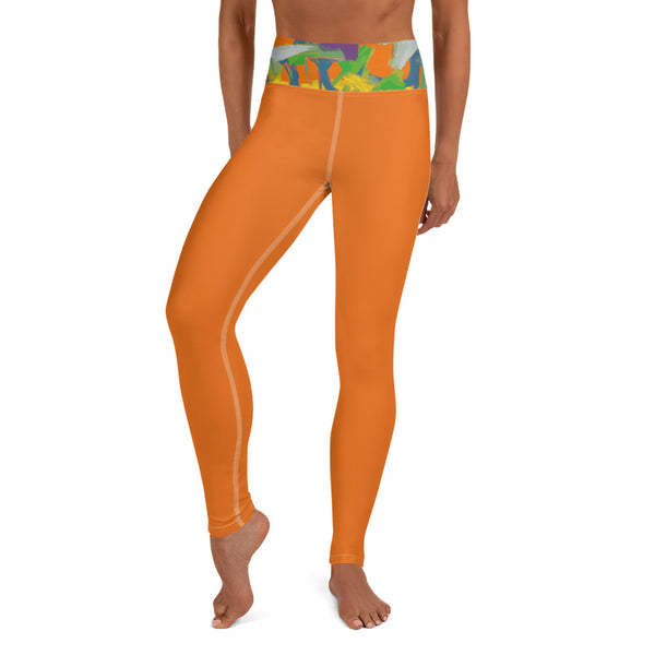 Yoga Leggings Graffiti/Mango - SAVANNAHWOOD