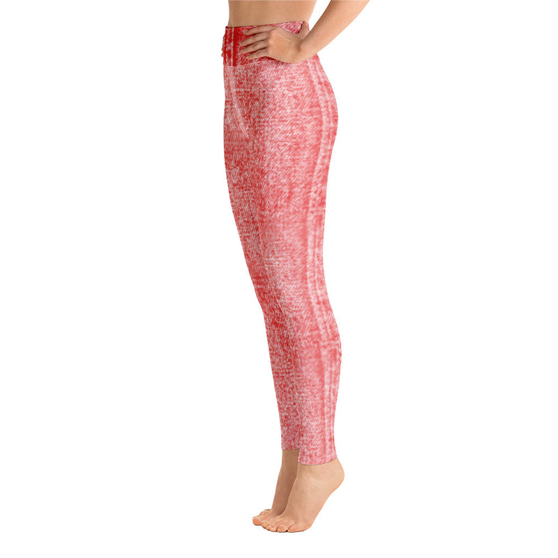 Yoga Leggings Denim Red - SAVANNAHWOOD