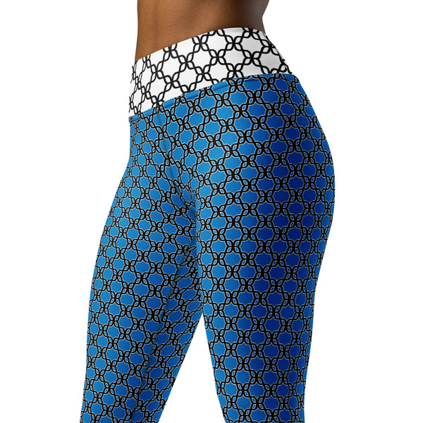 Yoga Leggings Aqua Chain - SAVANNAHWOOD