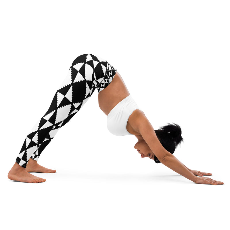 Yoga Leggings- Abstract Tile - SAVANNAHWOOD