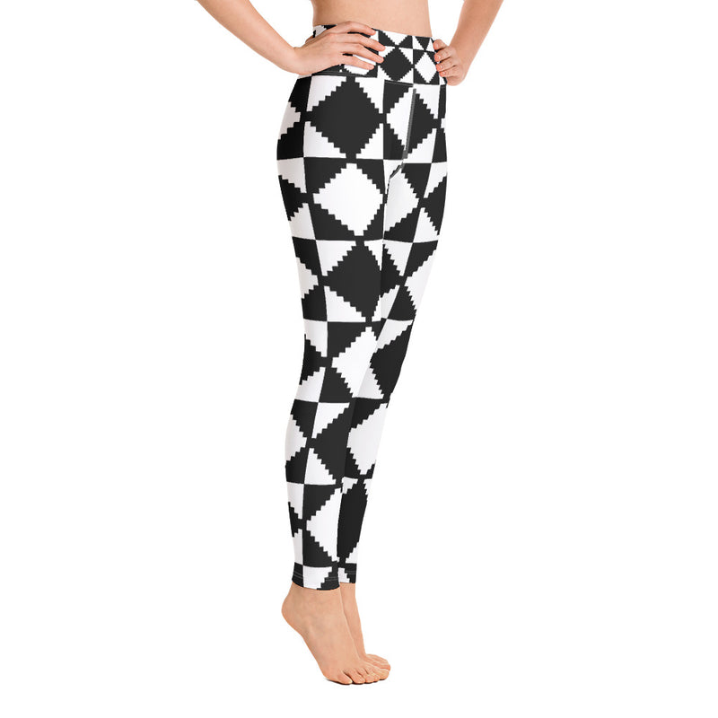 Yoga Leggings- Abstract Tile - SAVANNAHWOOD