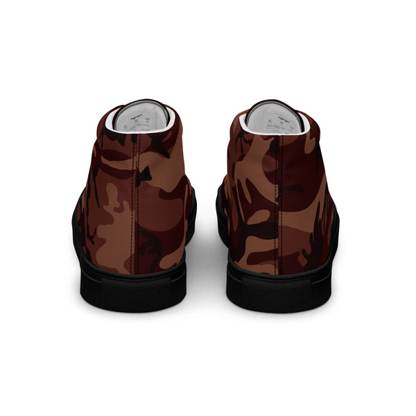 Men’s high top canvas shoes Burgundy Camo - SAVANNAHWOOD