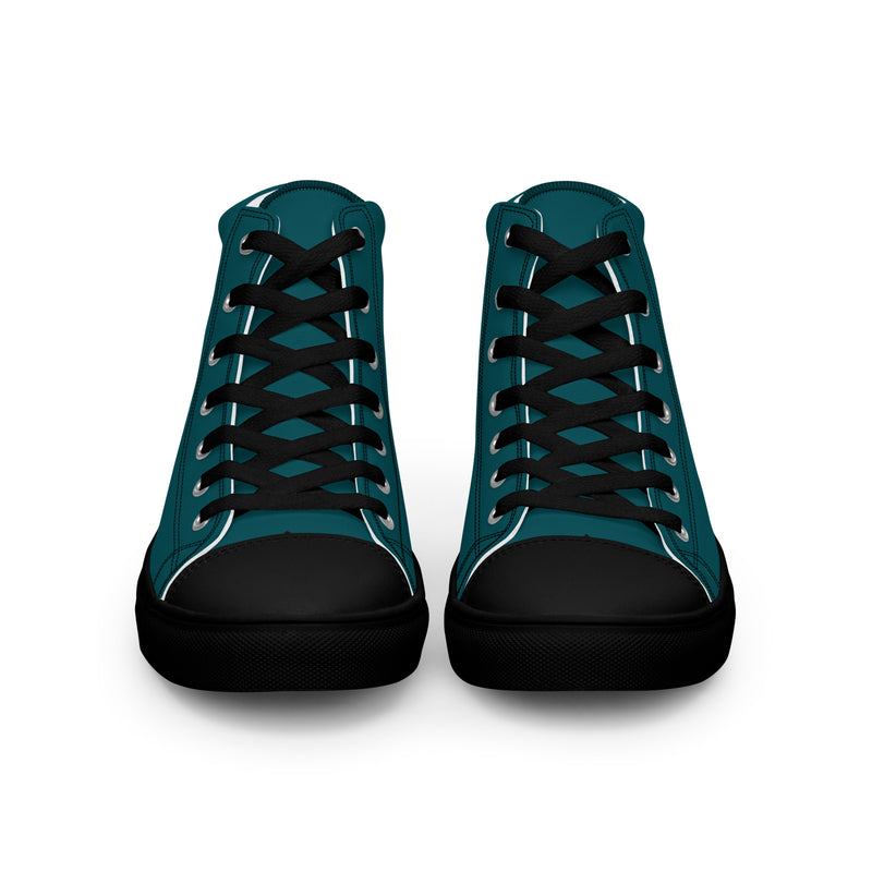 Men’s high top canvas shoes Sherpa Blue/Black - SAVANNAHWOOD