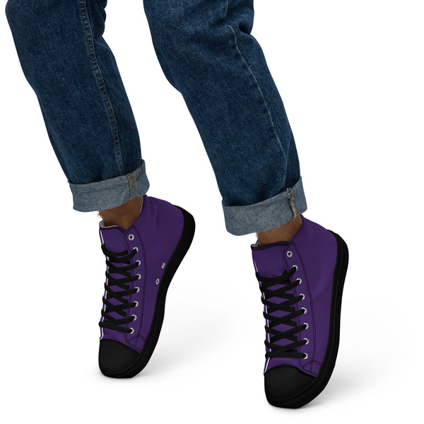 Men’s high top canvas shoes Purple - SAVANNAHWOOD
