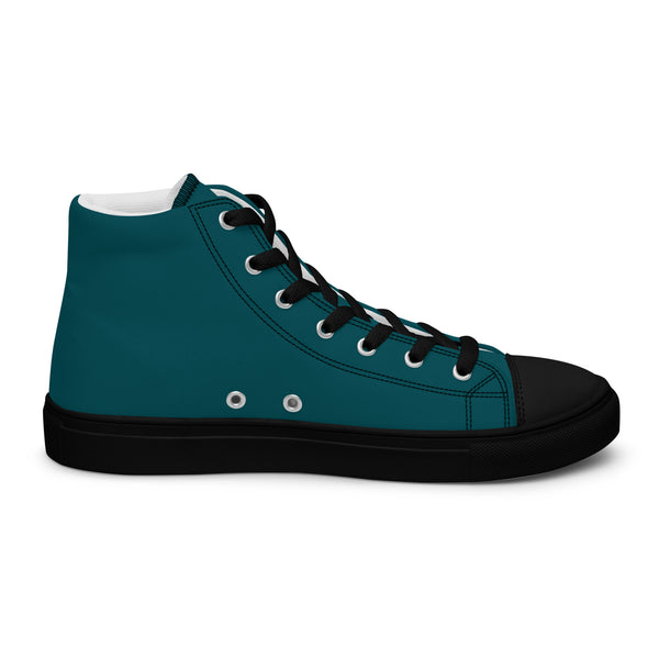 Men’s high top canvas shoes Sherpa Blue/Black - SAVANNAHWOOD