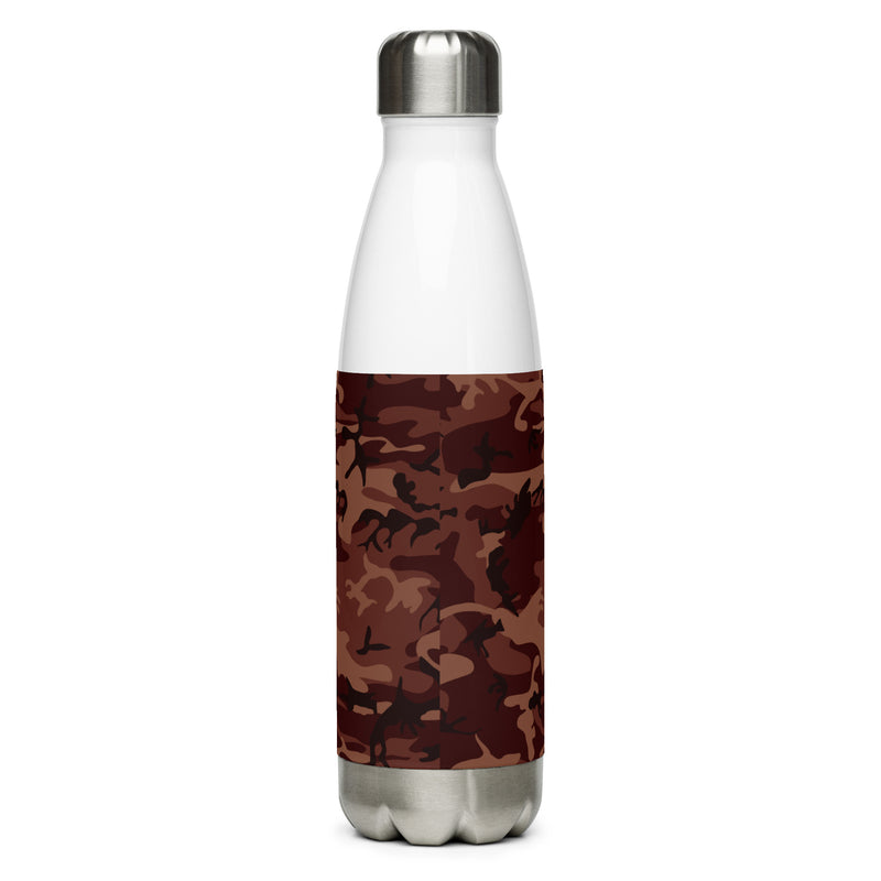 Stainless steel water bottle burgundy camouflage - SAVANNAHWOOD