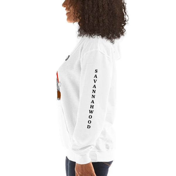 Unisex Hoodie White Mrs. Claus Gold Grillz - SAVANNAHWOOD