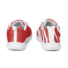 Women’s athletic shoes Red and White Zebra - SAVANNAHWOOD