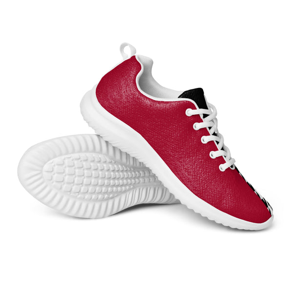 Women’s athletic shoes Red and Houndstooth - SAVANNAHWOOD