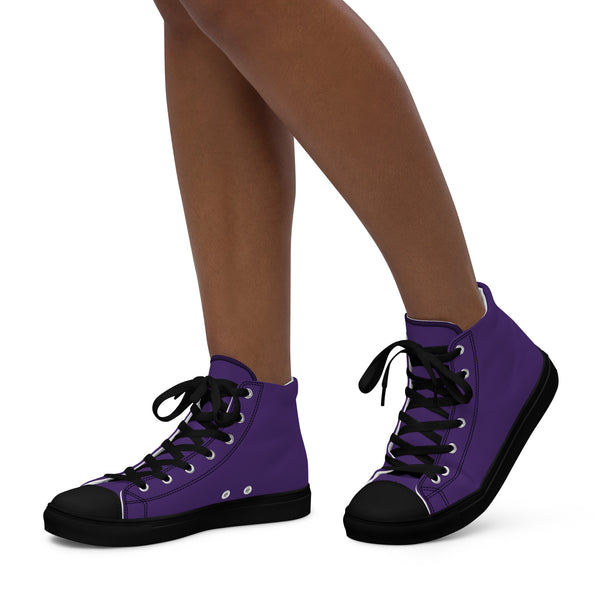 Women’s high top canvas shoes Purple - SAVANNAHWOOD