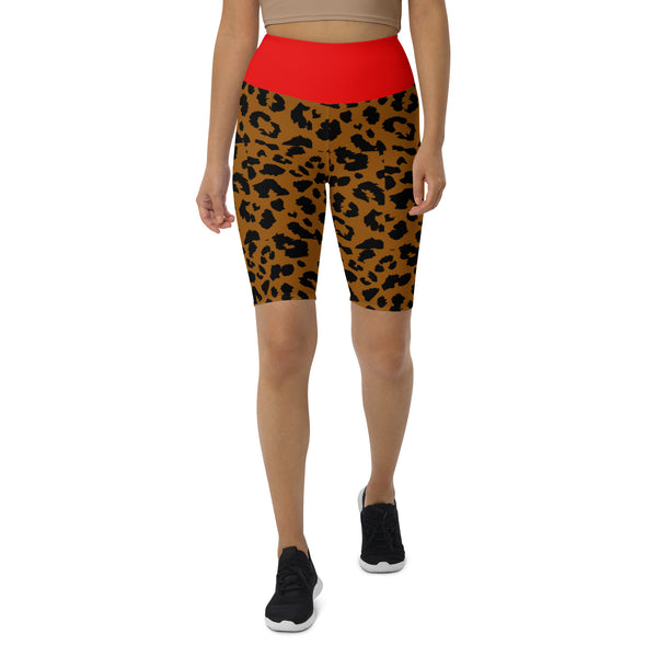 Biker Shorts Leopard and Red - SAVANNAHWOOD