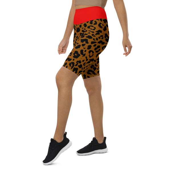 Biker Shorts Leopard and Red - SAVANNAHWOOD