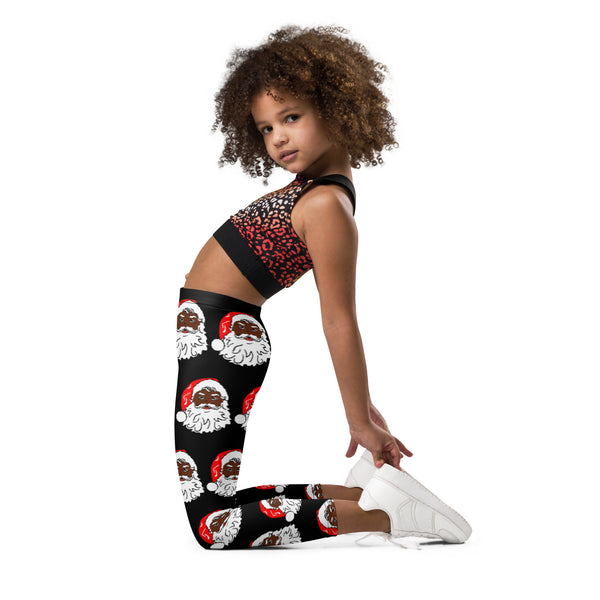 Kid's Leggings African American Santa Black - SAVANNAHWOOD