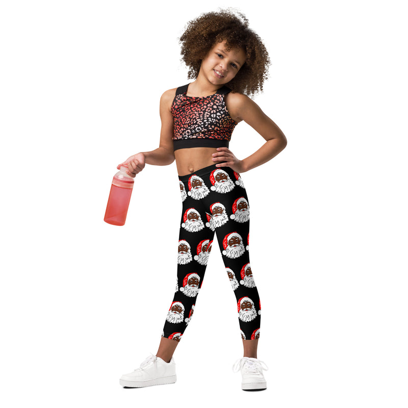 Kid's Leggings African American Santa Black - SAVANNAHWOOD