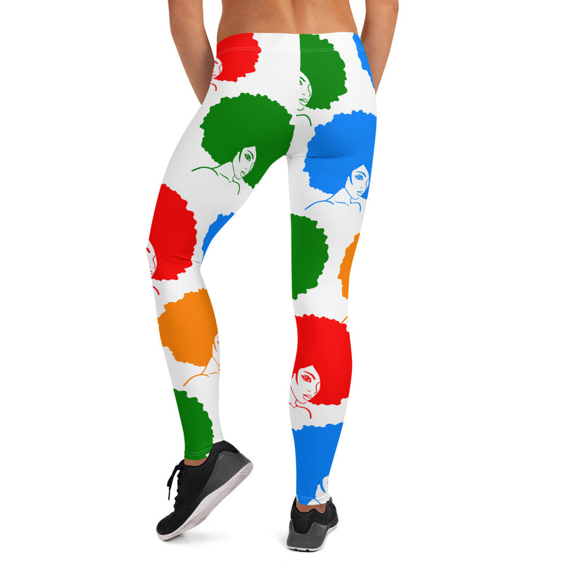 Leggings Colorful Afros - SAVANNAHWOOD