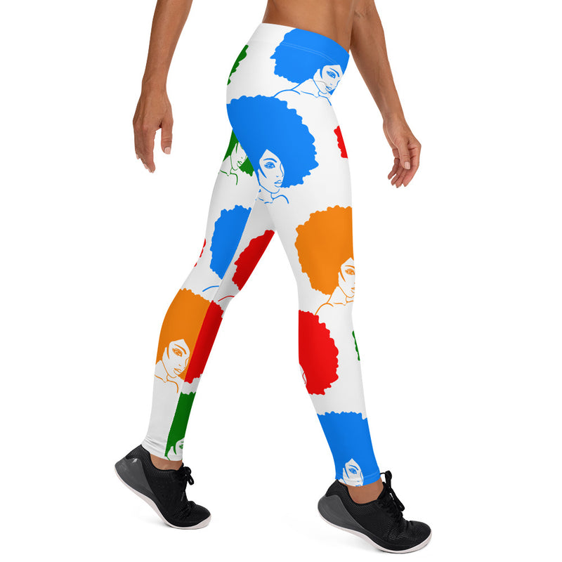 Leggings Colorful Afros - SAVANNAHWOOD