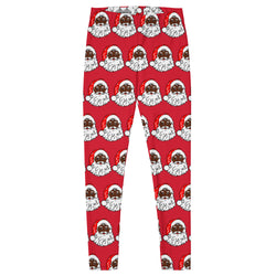 Leggings African American Santa Red - SAVANNAHWOOD