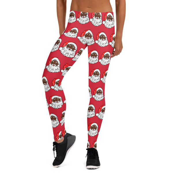 Leggings African American Santa Red - SAVANNAHWOOD