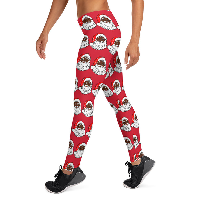 Leggings African American Santa Red - SAVANNAHWOOD