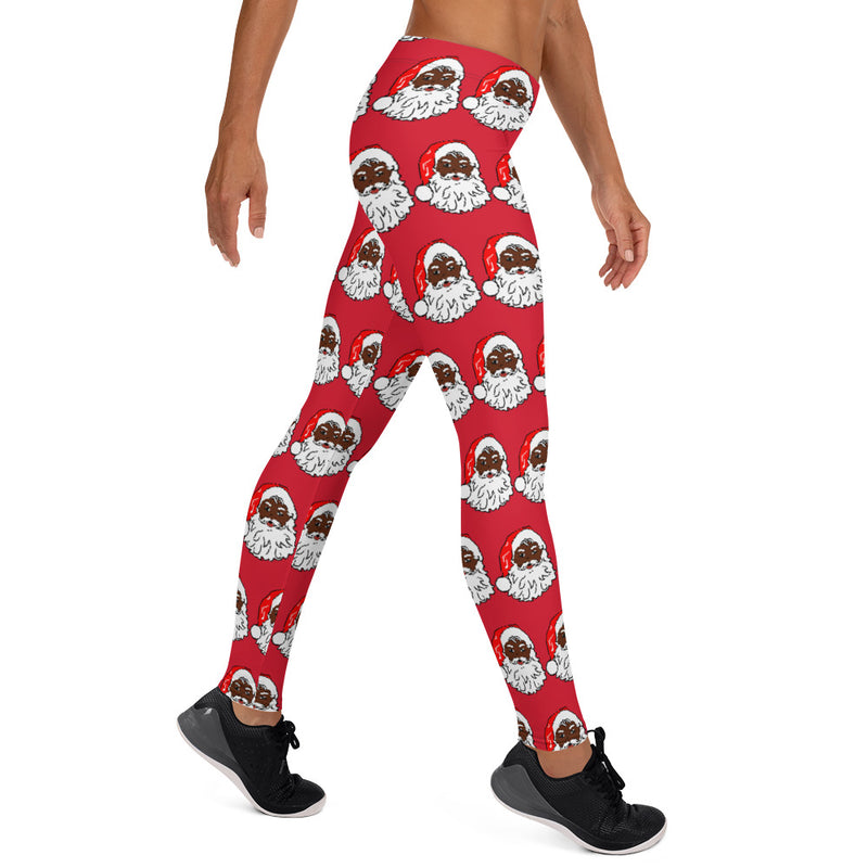 Leggings African American Santa Red - SAVANNAHWOOD