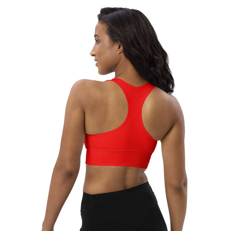 Longline sports bra Leopard and Red - SAVANNAHWOOD