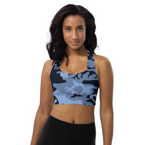 Longline sports bra Navy and Light Blue - SAVANNAHWOOD