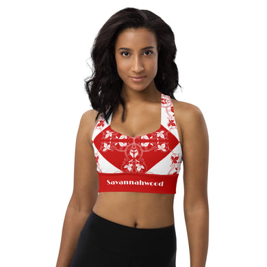 Longline sports bra Xene Red - SAVANNAHWOOD