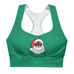 Longline Santa Green sports bra - SAVANNAHWOOD