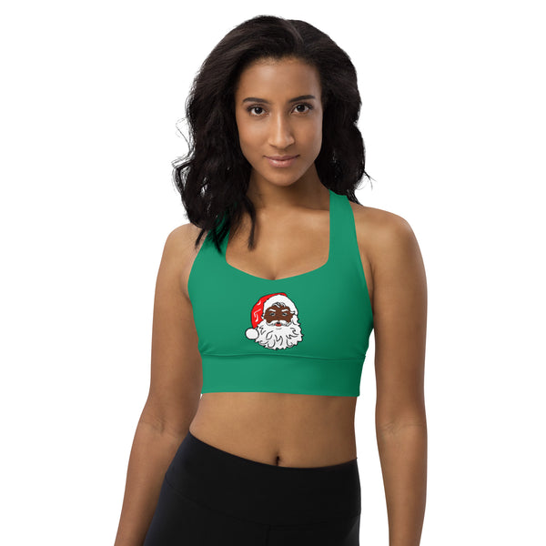 Longline Santa Green sports bra - SAVANNAHWOOD