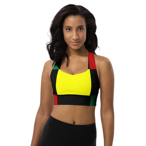 Longline sports bra Black History - SAVANNAHWOOD