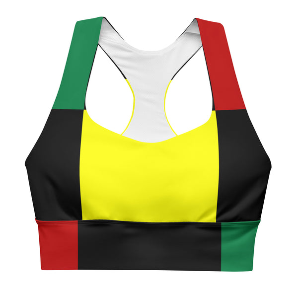 Longline sports bra Black History - SAVANNAHWOOD