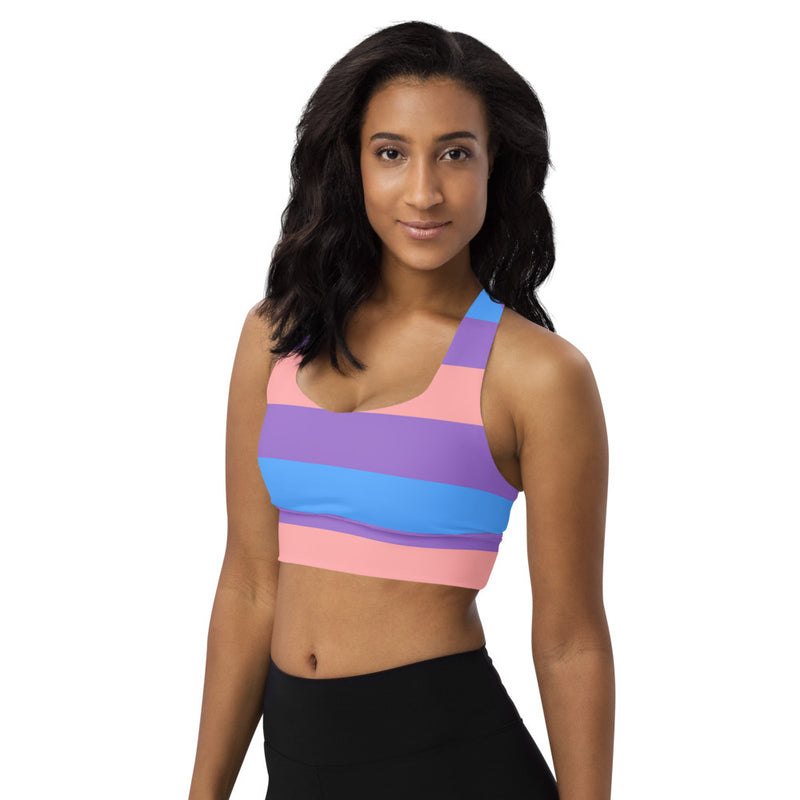 Longline sports bra Spring Forward - SAVANNAHWOOD