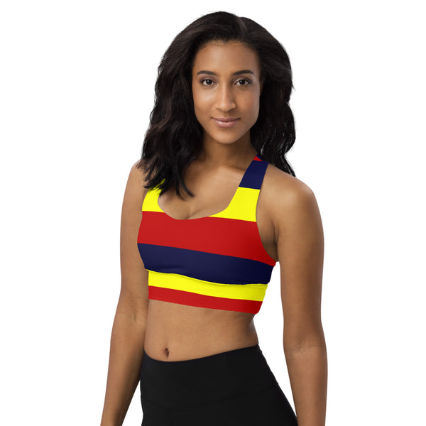 Longline sports bra Stripes Forever - SAVANNAHWOOD