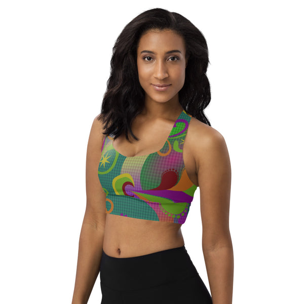 Longline sports bra Paisley - SAVANNAHWOOD