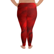 All-Over Print Plus Size Leggings True Red - SAVANNAHWOOD